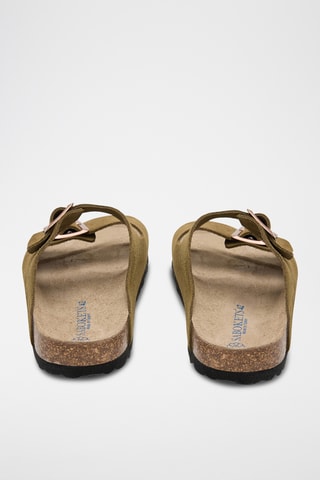 Mules en cuir - Kaki