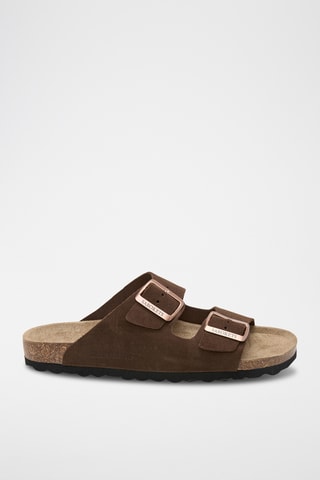 Mules en cuir - Marron