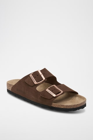 Mules en cuir - Marron