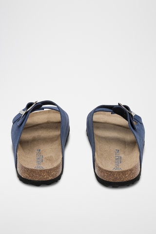 Mules en cuir - Bleu