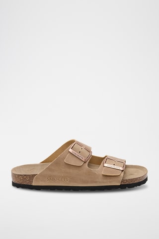 Mules en cuir - Marron