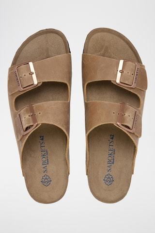 Mules en cuir - Marron