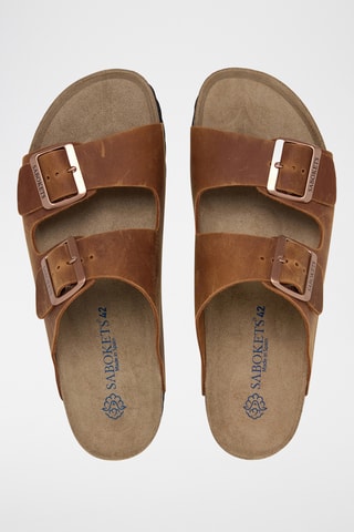 Mules en cuir - Camel