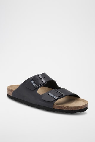 Mules en cuir - Noir