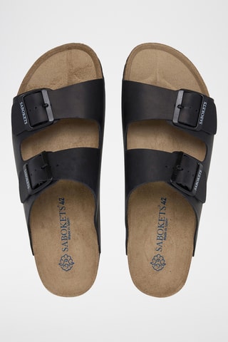 Mules en cuir - Noir