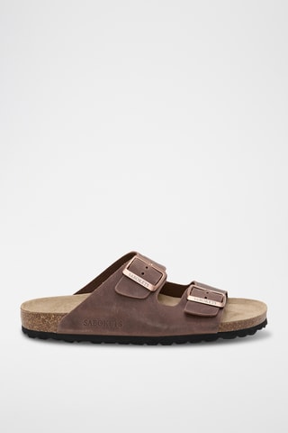 Mules en cuir - Marron