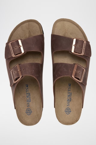 Mules en cuir - Marron