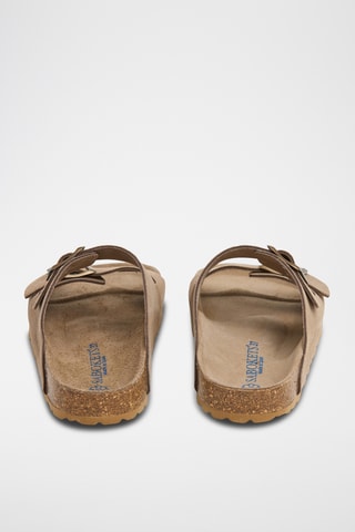 Mules en nubuck - Marron