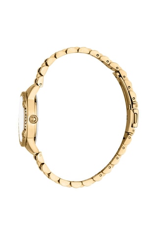 Montre à quartz en acier, nacre et cristaux tchèques Fiorenza - Doré et blanc