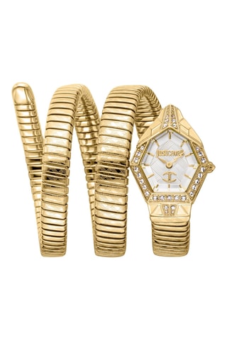 Montre à quartz en acier - Doré et blanc