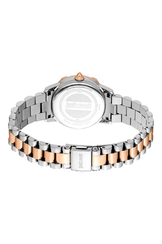 Montre à quartz en acier - Argenté et doré rose