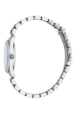 Montre à quartz en acier - Argenté et bleu foncé