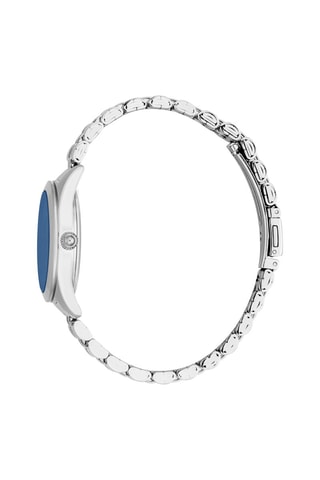 Montre à quartz en acier et cristaux tchèques Luna - Argenté et bleu