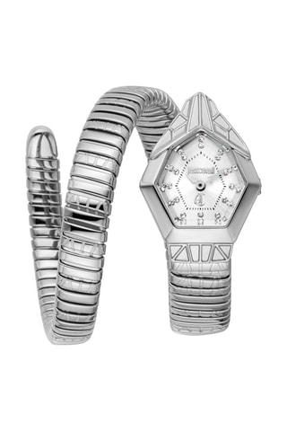 Montre à quartz en acier et cristaux tchèques Gemma - Argenté