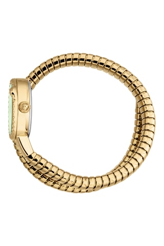 Montre à quartz en acier - Doré et vert