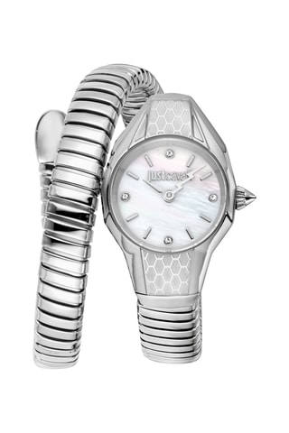 Montre à quartz en acier - Argenté et blanc