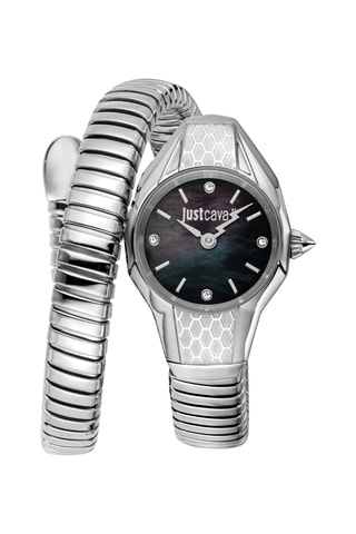 Montre à quartz en acier - Argenté et noir