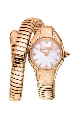 Montre à quartz en acier - Doré rose et blanc