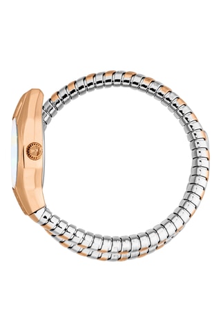 Montre à quartz en acier - Argenté et doré rose