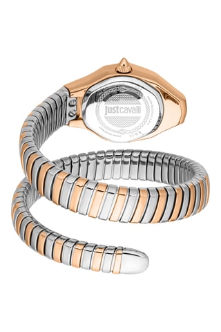 Montre à quartz en acier - Argenté et doré rose