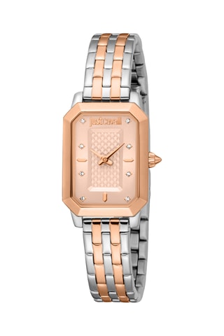 Montre à quartz en acier - Doré rose et argenté