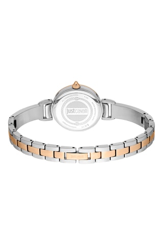 Montre à quartz en acier - Argenté et doré rose