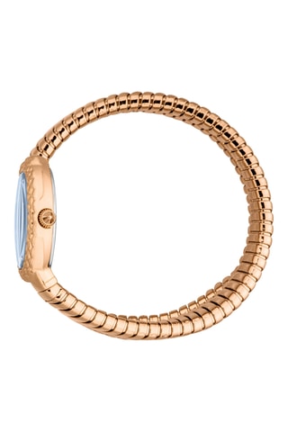 Montre à quartz en acier - Doré rose et bleu