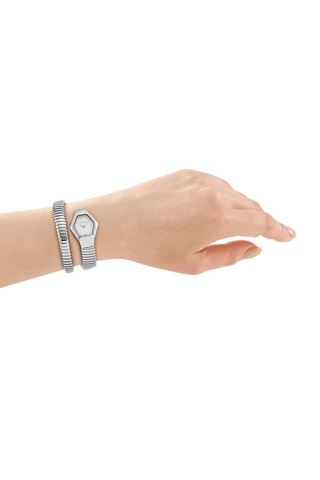 Montre à quartz en acier - Argenté