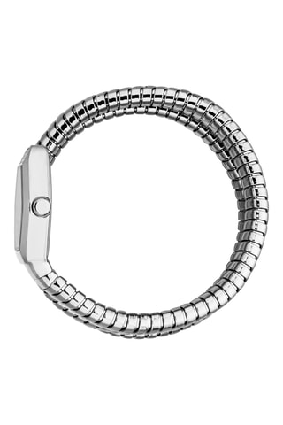 Montre à quartz en acier - Argenté et noir