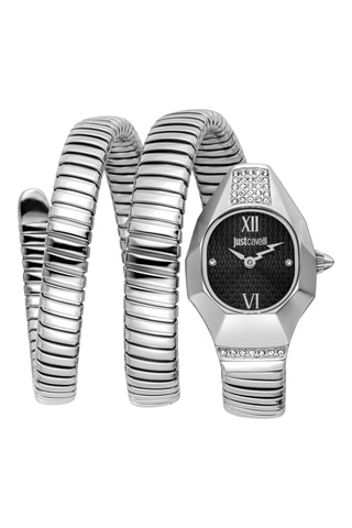 Montre à quartz en acier - Argenté et noir