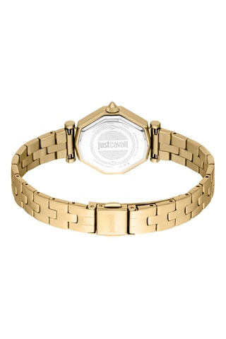 Montre à quartz en acier - Doré et rouge