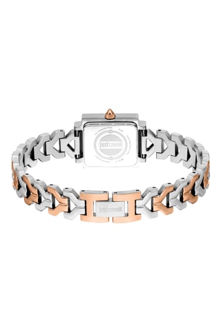 Montre à quartz en acier - Argenté et doré rose