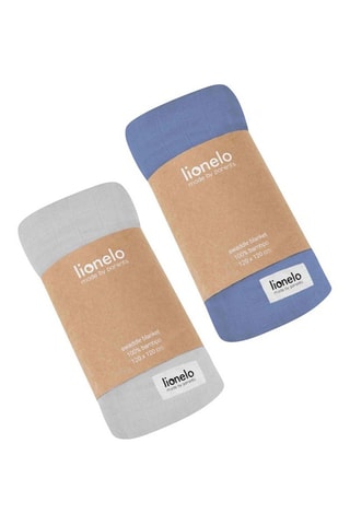 Bamboekatoenen Deken  Blauw - 120 x 120 cm