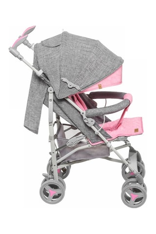 Silla de paseo + accesorios Irma - Gris y rosa