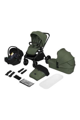 Multifunctionele Buggy 3-in-1 Mika Plus - Olijfgroen - Vanaf de Geboorte t/m 4 Jaar
