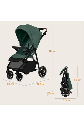 Buggy Emma - Donkergroen 6 maanden tot 4 jaar - T/m 22 kg
