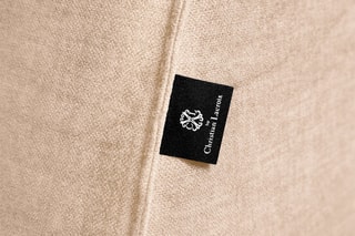 Canapé d'angle gauche panoramique Charles - Beige clair - 7 places - En velours