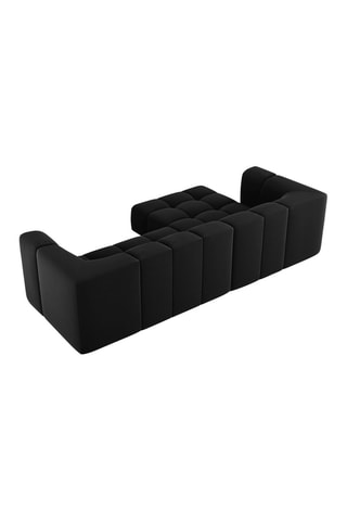 Canapé d'angle gauche modulable Adams - Noir