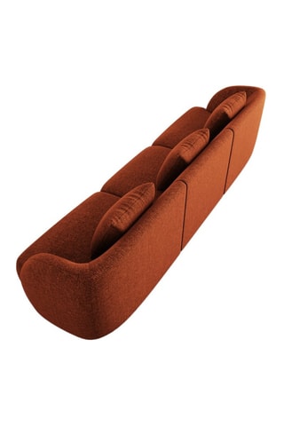 Canapé modulable Galatica - Terracotta - 3 places - En tissu chenille