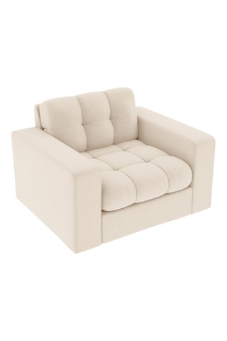 Fauteuil Yohan - Beige - En tissu structuré