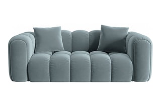 Canapé Clotilde - Bleu clair - 2 places - Revêtement en velours