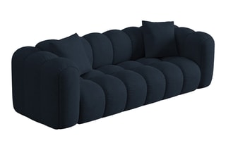 Canapé Clotilde - Bleu roi - 3 places - Revêtement en tissu chenille