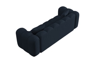 Canapé Clotilde - Bleu roi - 3 places - Revêtement en tissu chenille