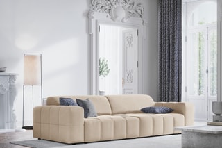 Canapé Luc - Beige - 4 places - Toucher velours