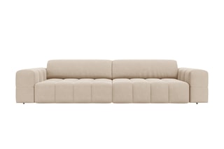 Canapé Luc - Beige - 4 places - Toucher velours