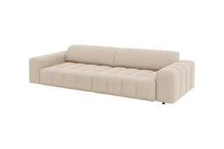 Canapé Luc - Beige - 4 places - Toucher velours