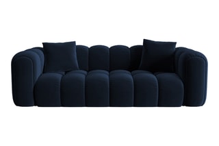 Canapé Clotilde - Bleu roi - 3 places - Revêtement en velours