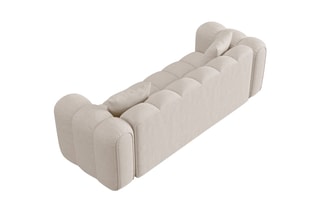Canapé Clotilde - Beige - 3 places - Tissu chenille