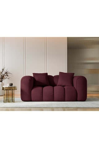 Canapé Arden - Bordeaux - 2 places - En tissu chenille