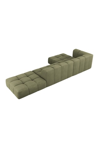 Canapé d'angle gauche modulaire Adams Vert clair